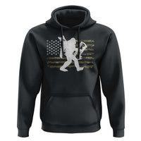 Bow Hunting Archer Bigfoot Hoodie Sasquatch Camo US Flag Hunter Dad