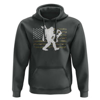 Bow Hunting Archer Bigfoot Hoodie Sasquatch Camo US Flag Hunter Dad
