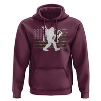Bow Hunting Archer Bigfoot Hoodie Sasquatch Camo US Flag Hunter Dad