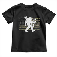 Bow Hunting Archer Bigfoot Toddler T Shirt Sasquatch Camo US Flag Hunter Dad