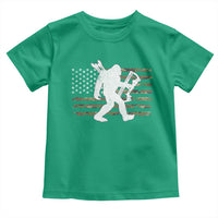 Bow Hunting Archer Bigfoot Toddler T Shirt Sasquatch Camo US Flag Hunter Dad