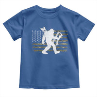 Bow Hunting Archer Bigfoot Toddler T Shirt Sasquatch Camo US Flag Hunter Dad