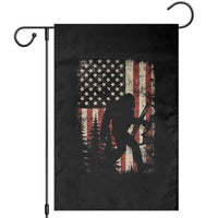 Bow Hunting Bigfoot America Flag Garden Flag Patriotic Sasquatch With Archer Hunter Dad