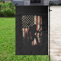 Bow Hunting Bigfoot America Flag Garden Flag Patriotic Sasquatch With Archer Hunter Dad