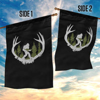 Bigfoot Gun Owner Garden Flag Retro Deer Hunting Sasquatch Hunter Dad