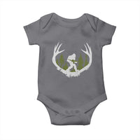 Bigfoot Gun Owner Baby Onesie Retro Deer Hunting Sasquatch Hunter Dad