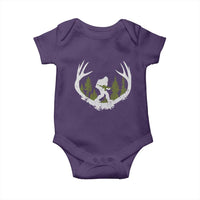 Bigfoot Gun Owner Baby Onesie Retro Deer Hunting Sasquatch Hunter Dad