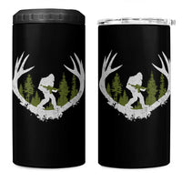 Bigfoot Gun Owner 4 in 1 Can Cooler Tumbler Retro Deer Hunting Sasquatch Hunter Dad