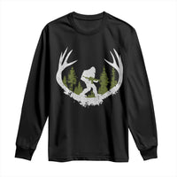 Bigfoot Gun Owner Long Sleeve Shirt Retro Deer Hunting Sasquatch Hunter Dad