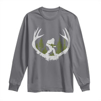 Bigfoot Gun Owner Long Sleeve Shirt Retro Deer Hunting Sasquatch Hunter Dad
