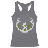 Bigfoot Gun Owner Racerback Tank Top Retro Deer Hunting Sasquatch Hunter Dad