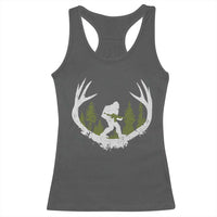 Bigfoot Gun Owner Racerback Tank Top Retro Deer Hunting Sasquatch Hunter Dad