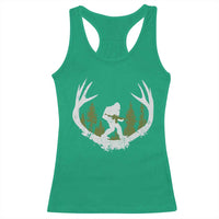 Bigfoot Gun Owner Racerback Tank Top Retro Deer Hunting Sasquatch Hunter Dad