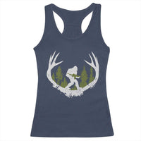 Bigfoot Gun Owner Racerback Tank Top Retro Deer Hunting Sasquatch Hunter Dad