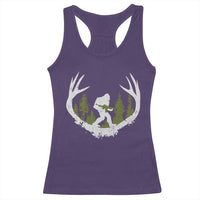 Bigfoot Gun Owner Racerback Tank Top Retro Deer Hunting Sasquatch Hunter Dad