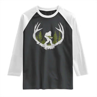 Bigfoot Gun Owner Raglan Shirt Retro Deer Hunting Sasquatch Hunter Dad