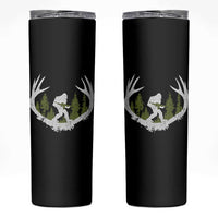 Bigfoot Gun Owner Skinny Tumbler Retro Deer Hunting Sasquatch Hunter Dad