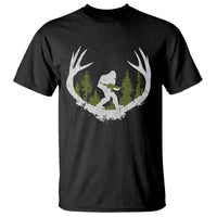 Bigfoot Gun Owner T Shirt Retro Deer Hunting Sasquatch Hunter Dad