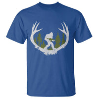 Bigfoot Gun Owner T Shirt Retro Deer Hunting Sasquatch Hunter Dad