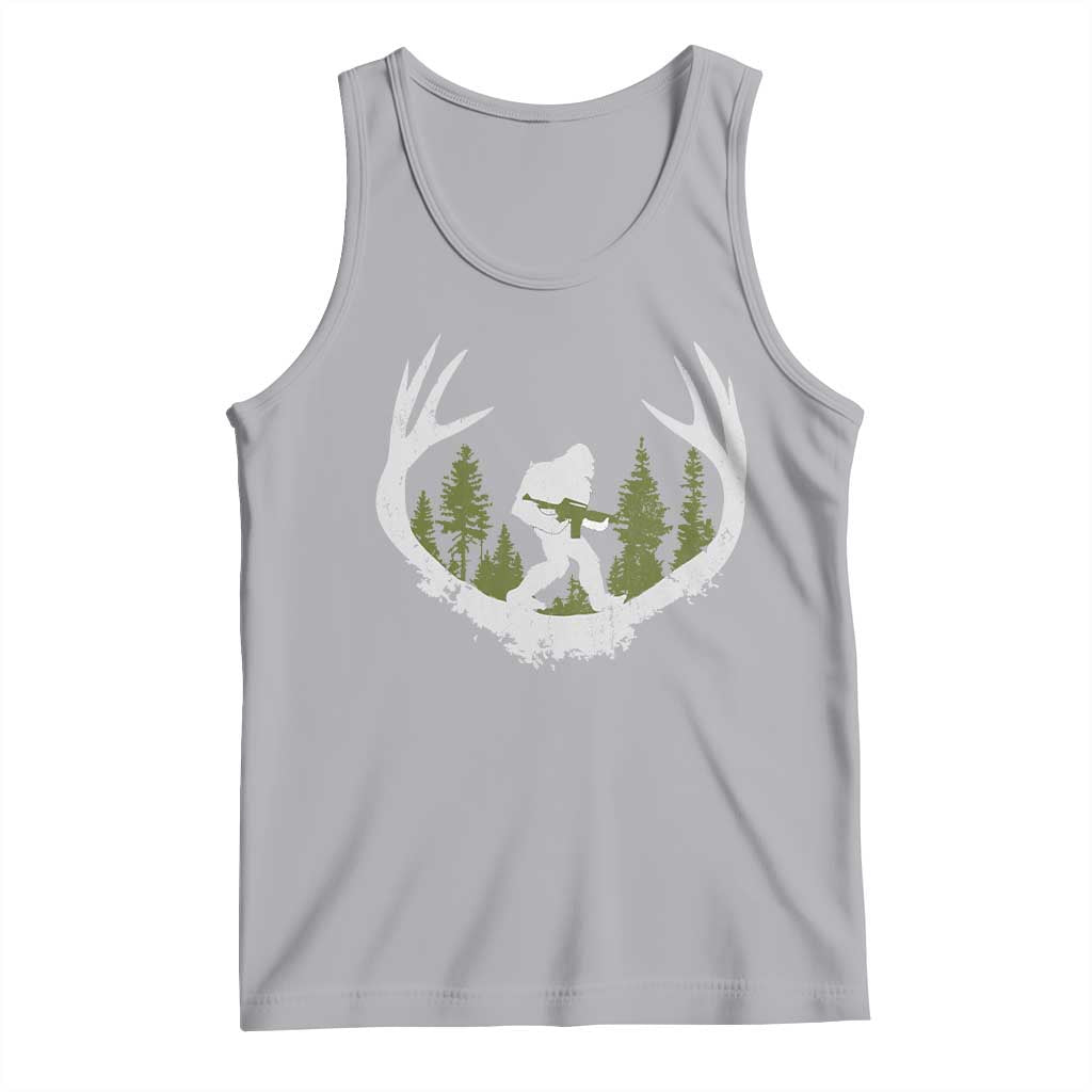 Bigfoot Gun Owner Tank Top Retro Deer Hunting Sasquatch Hunter Dad