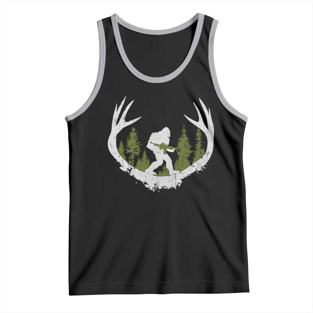 Bigfoot Gun Owner Tank Top Retro Deer Hunting Sasquatch Hunter Dad