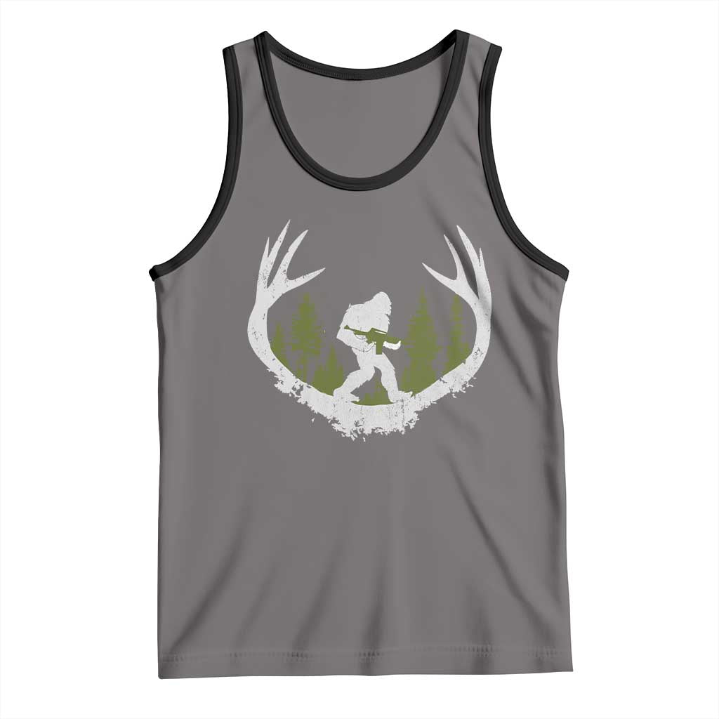 Bigfoot Gun Owner Tank Top Retro Deer Hunting Sasquatch Hunter Dad