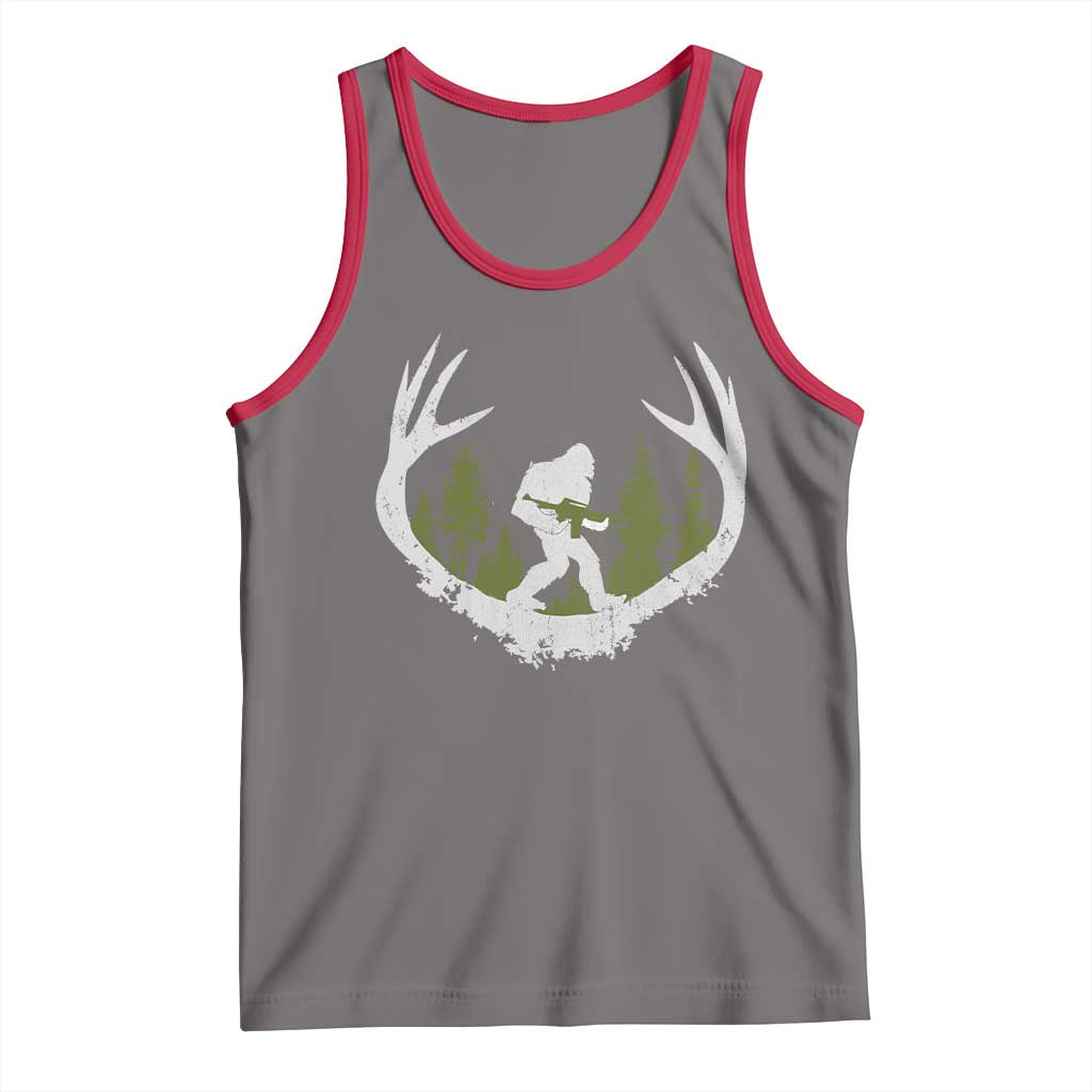 Bigfoot Gun Owner Tank Top Retro Deer Hunting Sasquatch Hunter Dad