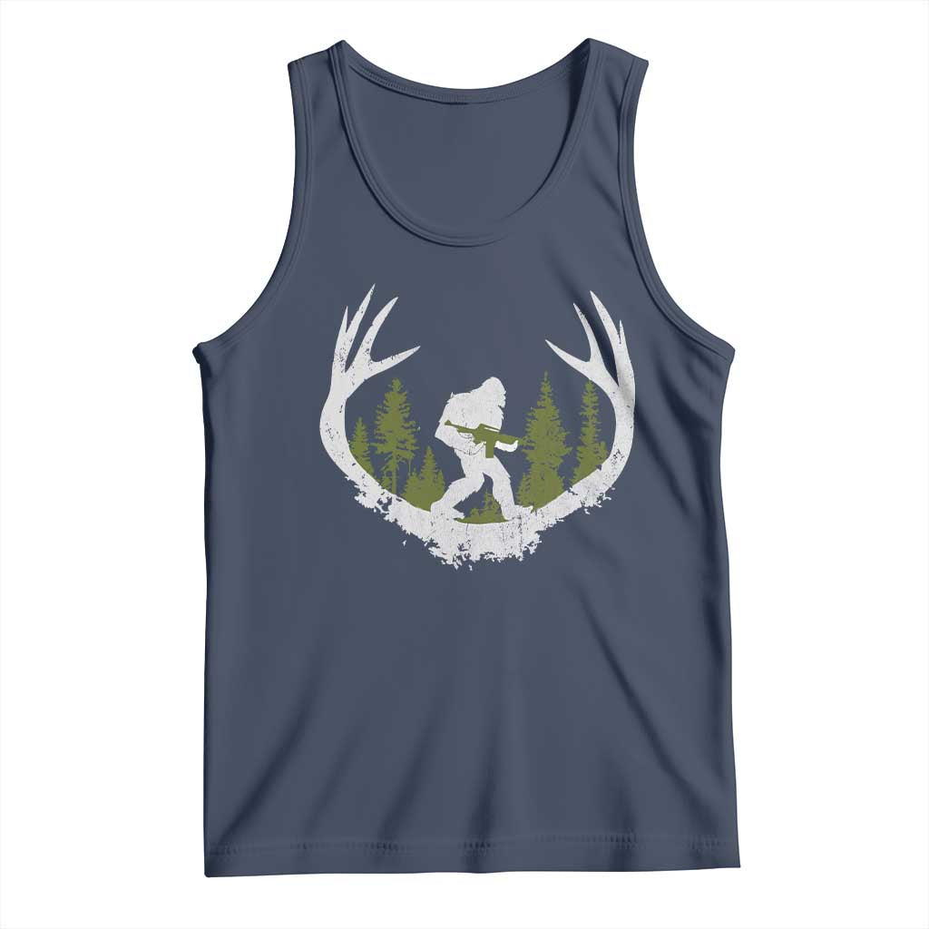 Bigfoot Gun Owner Tank Top Retro Deer Hunting Sasquatch Hunter Dad