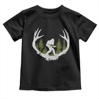 Bigfoot Gun Owner Toddler T Shirt Retro Deer Hunting Sasquatch Hunter Dad