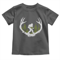 Bigfoot Gun Owner Toddler T Shirt Retro Deer Hunting Sasquatch Hunter Dad