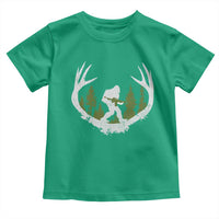 Bigfoot Gun Owner Toddler T Shirt Retro Deer Hunting Sasquatch Hunter Dad