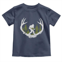 Bigfoot Gun Owner Toddler T Shirt Retro Deer Hunting Sasquatch Hunter Dad