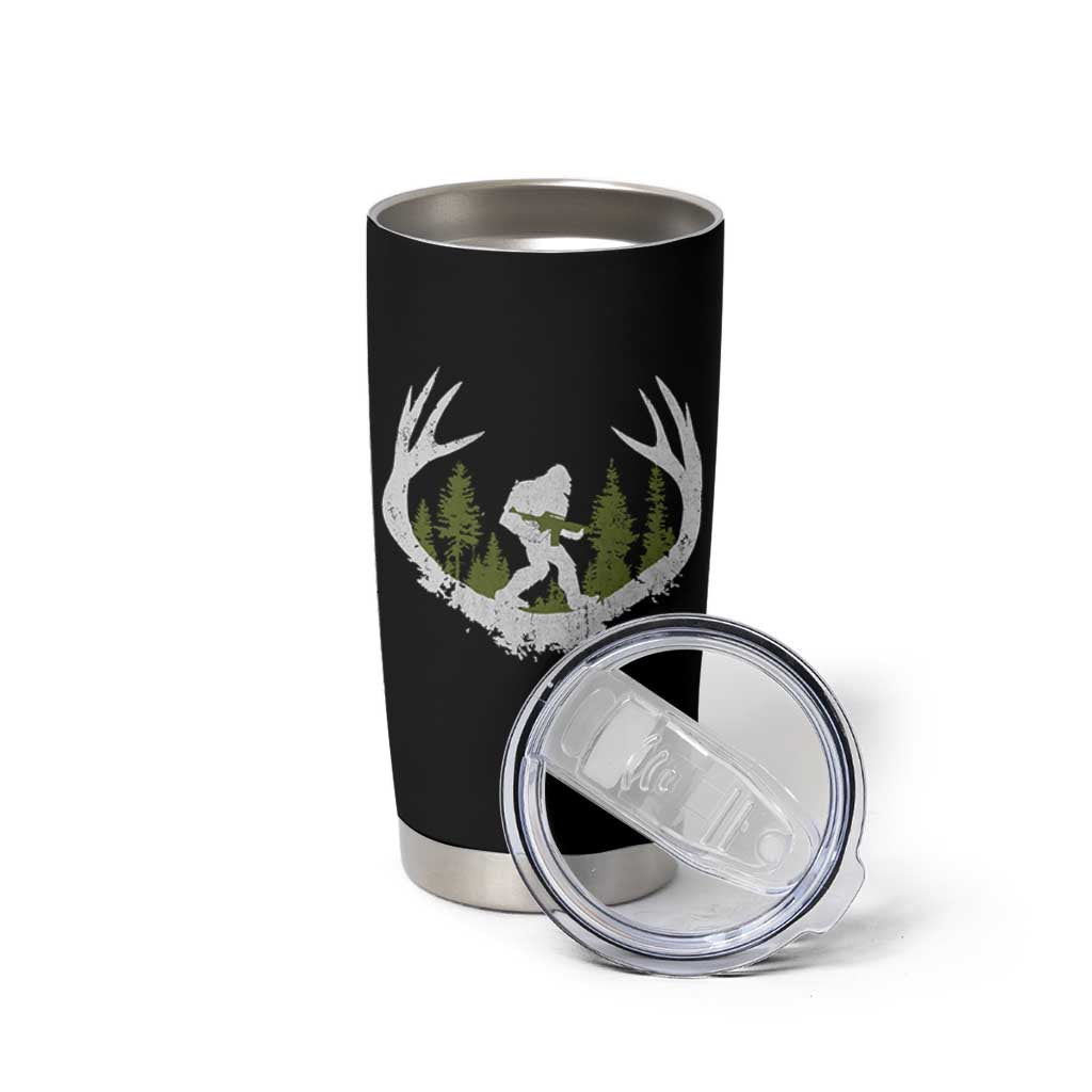 Bigfoot Gun Owner Tumbler Cup Retro Deer Hunting Sasquatch Hunter Dad