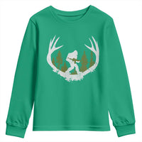 Bigfoot Gun Owner Youth Sweatshirt Retro Deer Hunting Sasquatch Hunter Dad