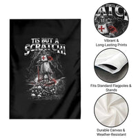 Funny Tis But A Scratch Medieval Warrior Knight Garden Flag Funny Gift Sarcastic Quote