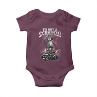 Funny Tis But A Scratch Medieval Warrior Knight Baby Onesie Funny Gift Sarcastic Quote