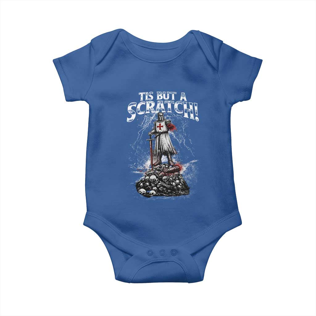 Funny Tis But A Scratch Medieval Warrior Knight Baby Onesie Funny Gift Sarcastic Quote