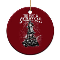 Funny Tis But A Scratch Medieval Warrior Knight Ceramic Ornament Funny Gift Sarcastic Quote