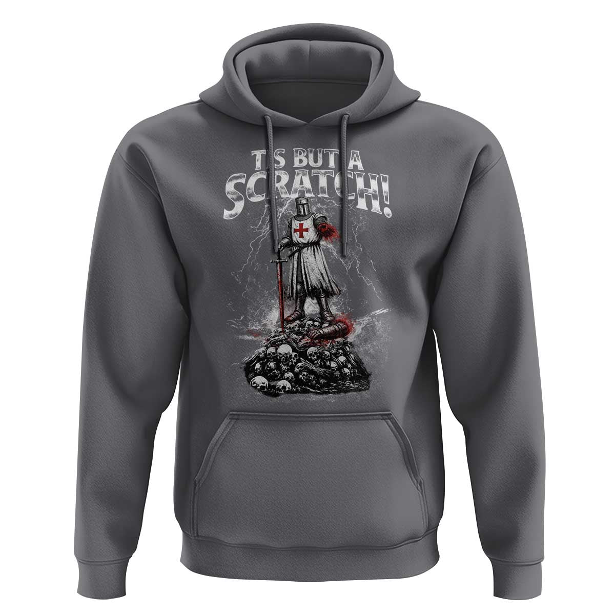 Funny Tis But A Scratch Medieval Warrior Knight Hoodie Funny Gift Sarcastic Quote