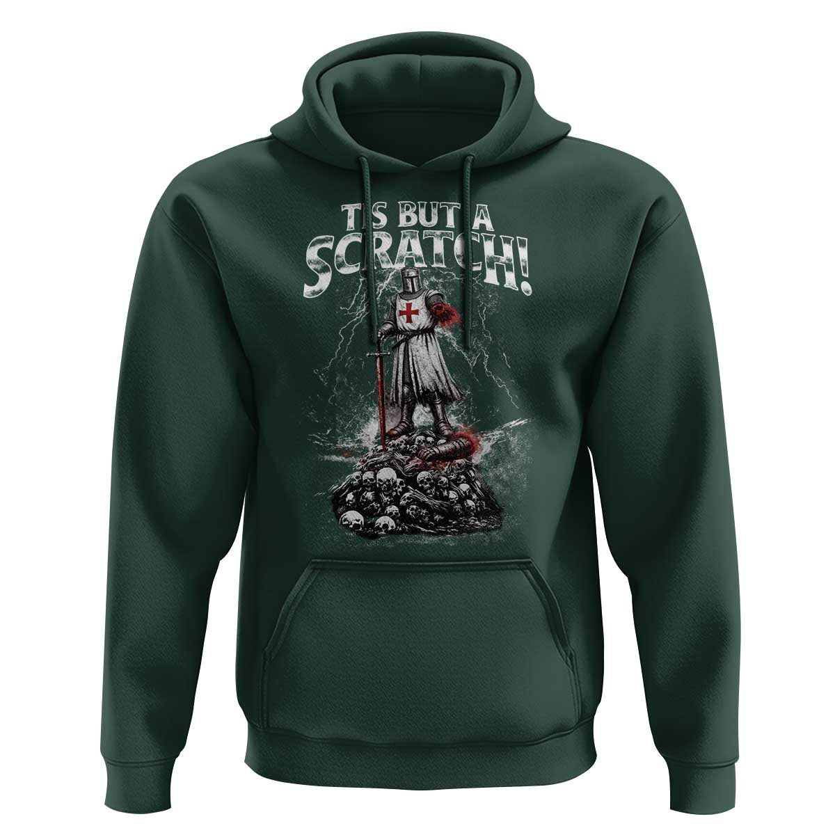 Funny Tis But A Scratch Medieval Warrior Knight Hoodie Funny Gift Sarcastic Quote