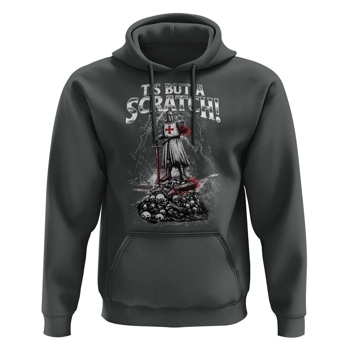 Funny Tis But A Scratch Medieval Warrior Knight Hoodie Funny Gift Sarcastic Quote