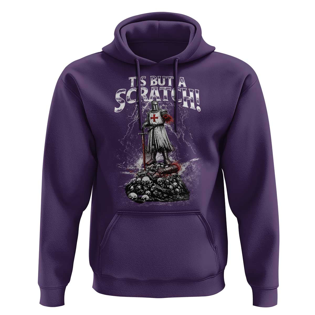 Funny Tis But A Scratch Medieval Warrior Knight Hoodie Funny Gift Sarcastic Quote