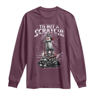 Funny Tis But A Scratch Medieval Warrior Knight Long Sleeve Shirt Funny Gift Sarcastic Quote