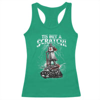 Funny Tis But A Scratch Medieval Warrior Knight Racerback Tank Top Funny Gift Sarcastic Quote