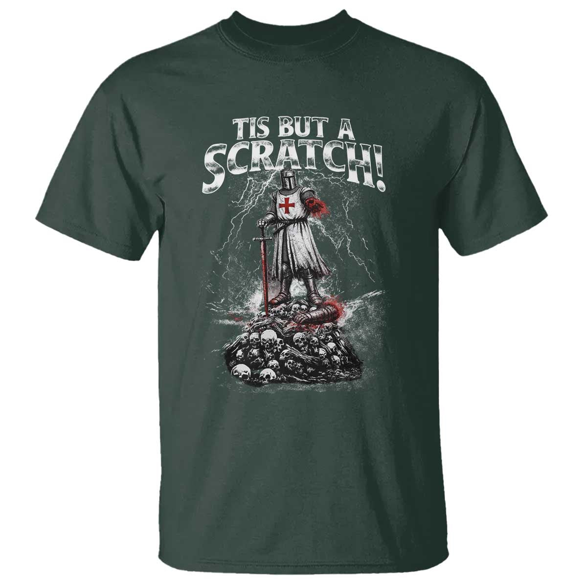 Funny Tis But A Scratch Medieval Warrior Knight T Shirt Funny Gift Sarcastic Quote