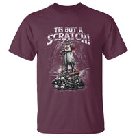Funny Tis But A Scratch Medieval Warrior Knight T Shirt Funny Gift Sarcastic Quote