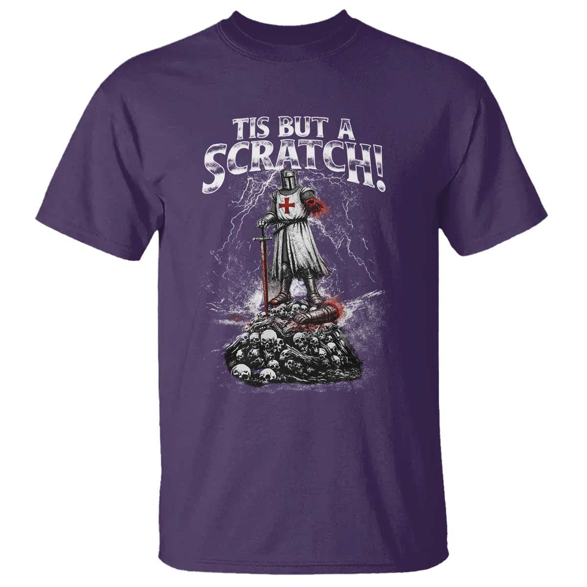 Funny Tis But A Scratch Medieval Warrior Knight T Shirt Funny Gift Sarcastic Quote