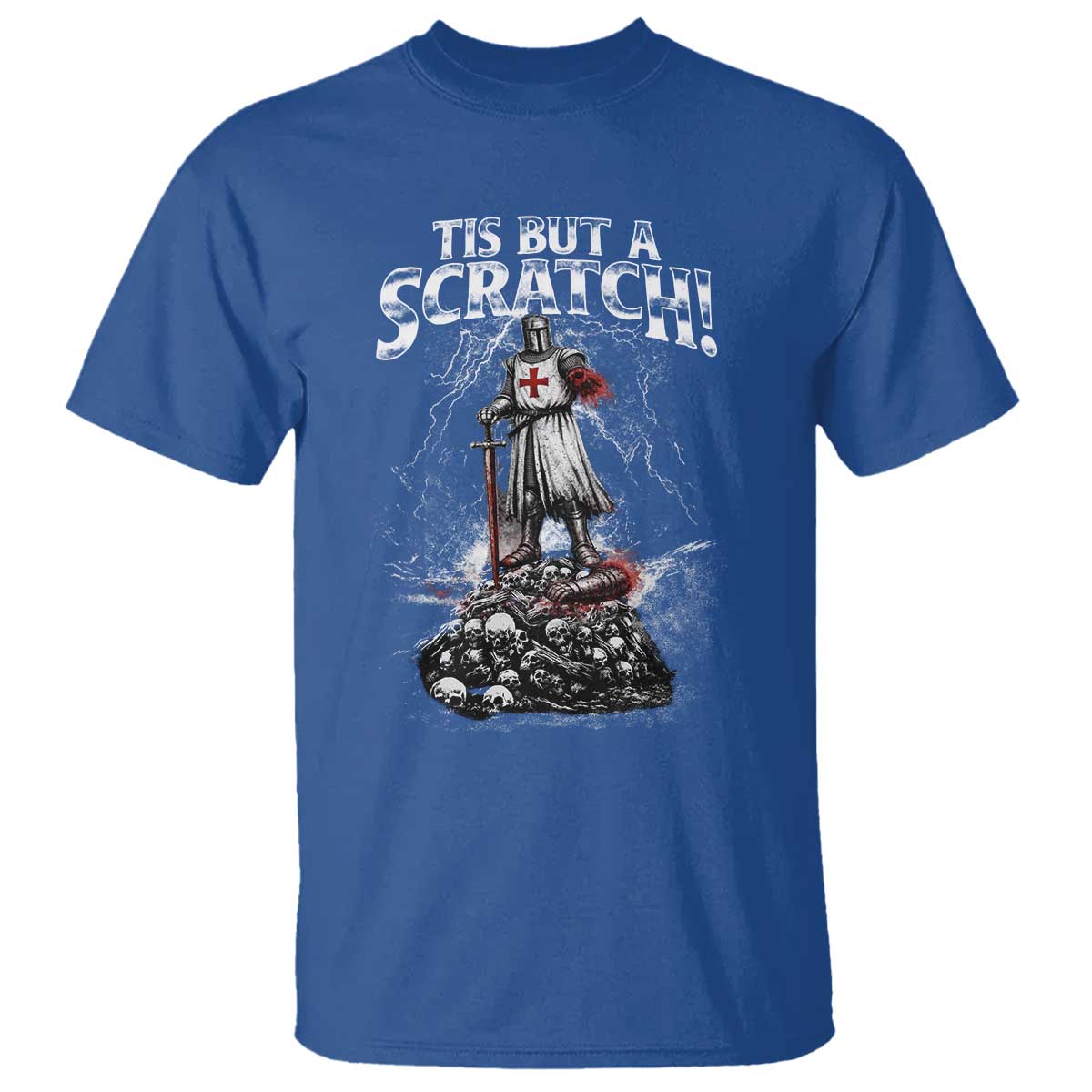 Funny Tis But A Scratch Medieval Warrior Knight T Shirt Funny Gift Sarcastic Quote