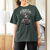 Funny Tis But A Scratch Medieval Warrior Knight T Shirt For Women Funny Gift Sarcastic Quote