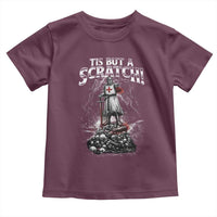 Funny Tis But A Scratch Medieval Warrior Knight Toddler T Shirt Funny Gift Sarcastic Quote
